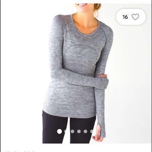 Lululemon Swiftly Tech Long Sleeve Crew (Slate, 6)